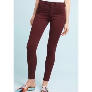 AG the Abbey Sateen Mid-Rise Skinny Ankle Jeans